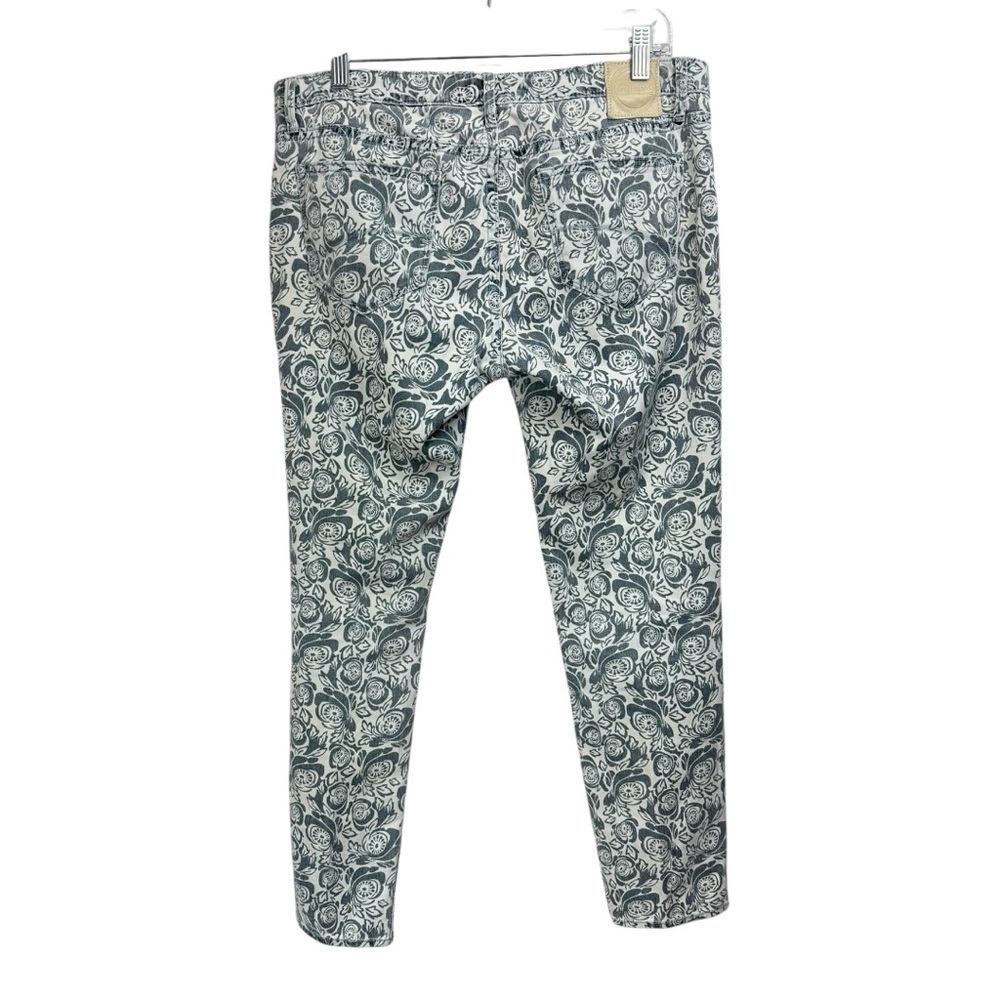 Driftwood Size 30 Light Wash Gray White Floral Slim Jeans Pants - Picture 2 of 7